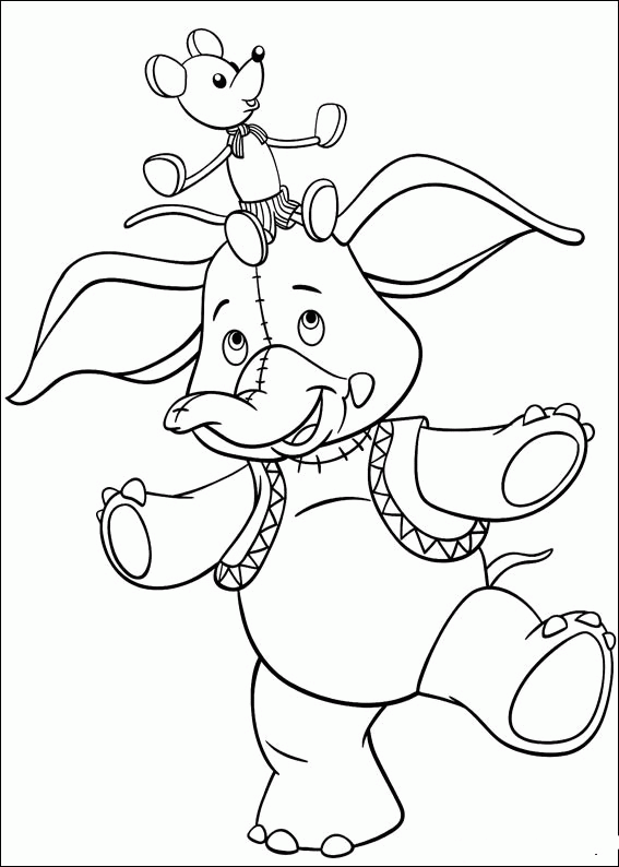 Kolorowanka Słoń i Myszka - Zabawa i Kreatywność dla Dzieci kolorowanka do druku